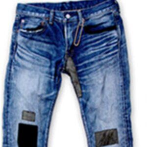 Freecity Denim Patchwork Selvedge Japan Jeans RARE 26